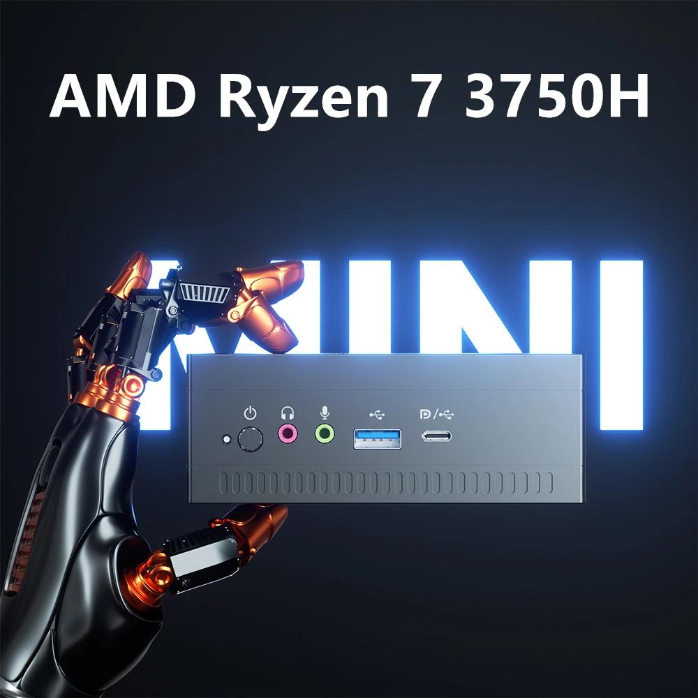 AMD ̴ PC  7 3750H 2700U  ھ  10 ׷ 2 * DDR4 M.2 NVME ũž ̹ ǻ,  11 4K HDMI2.0 DP 